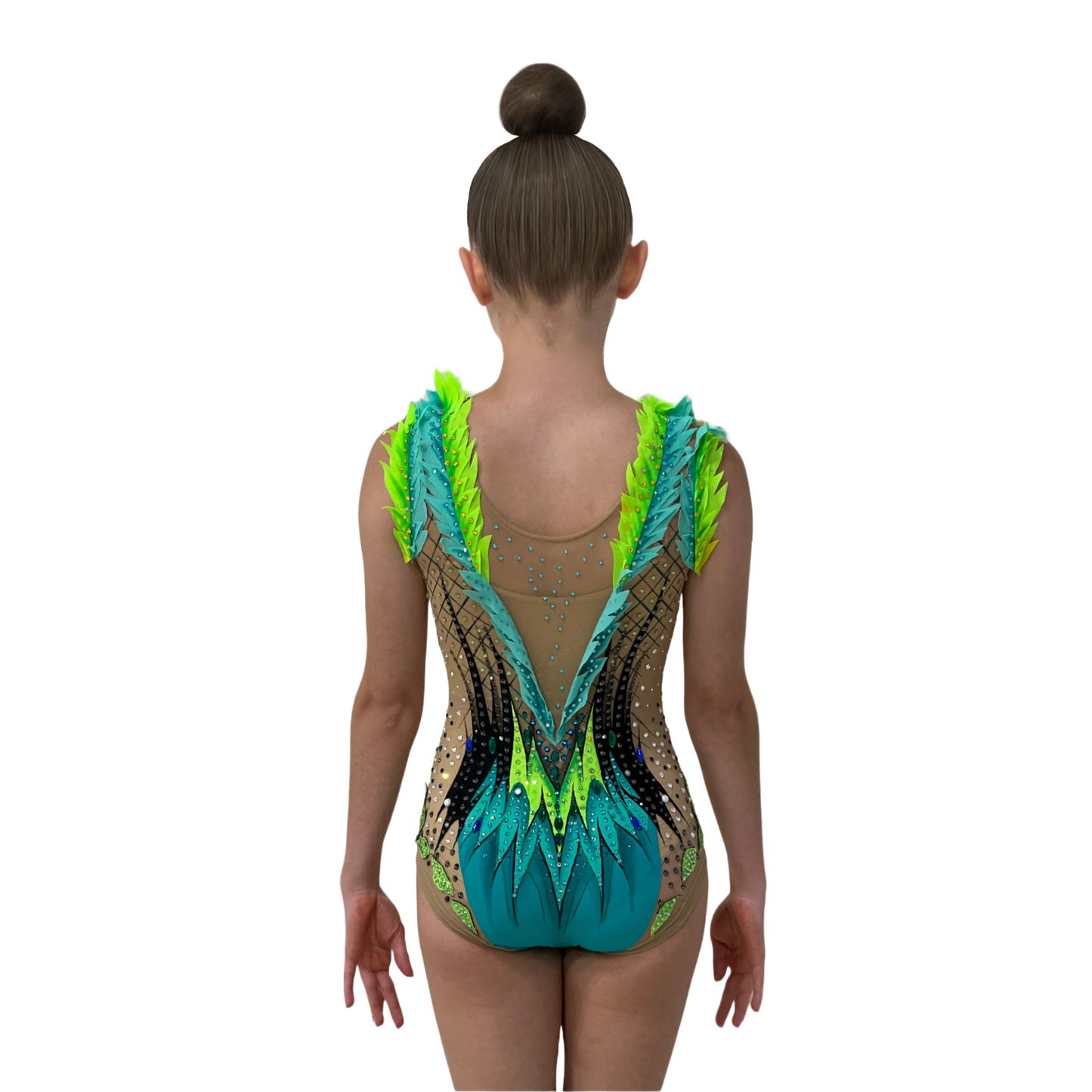 Emerald Petals Rhythmic Gymnastics Leotard